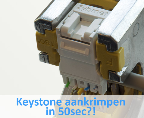 Het installeren van een Cat.6 Keystone jack.